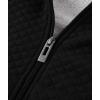 imageGEEK LIGHTING Mens Fleece Lined Hoodies Zip Up Waffle Knit Thicken Hooded Sweatshirts Winter JacketsBlack White