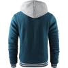 imageGEEK LIGHTING Mens Fleece Lined Hoodies Zip Up Waffle Knit Thicken Hooded Sweatshirts Winter JacketsBlue Grey
