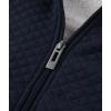 imageGEEK LIGHTING Mens Fleece Lined Hoodies Zip Up Waffle Knit Thicken Hooded Sweatshirts Winter JacketsNavy White