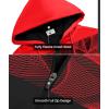 imageGEEK LIGHTING Mens Fleece Lined Hoodies Zip Up Waffle Knit Thicken Hooded Sweatshirts Winter JacketsPred Black