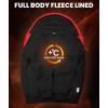 imageGEEK LIGHTING Mens Fleece Lined Hoodies Zip Up Waffle Knit Thicken Hooded Sweatshirts Winter JacketsPred Black