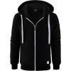 imageGEEK LIGHTING Mens Fleece Lined Hoodies Zip Up Waffle Knit Thicken Hooded Sweatshirts Winter JacketsPure Black