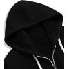 imageGEEK LIGHTING Mens Fleece Lined Hoodies Zip Up Waffle Knit Thicken Hooded Sweatshirts Winter JacketsPure Black