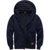 imageGEEK LIGHTING Mens Fleece Lined Hoodies Zip Up Waffle Knit Thicken Hooded Sweatshirts Winter JacketsSolid Navy