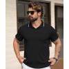 imageGEEK LIGHTING 3 Pack Mens Polo Shirts Short Sleeve Athletic Polo for Men Casual Moisture Wicking TShirts with PocketBlack Gray Navy