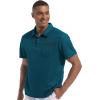 imageGEEK LIGHTING Mens Waffle Polo Shirts Short Sleeve Summer Casual TShirts Moisture Wicking Collared Golf Shirt with PocketDark Teal Blue