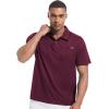 imageGEEK LIGHTING Mens Waffle Polo Shirts Short Sleeve Summer Casual TShirts Moisture Wicking Collared Golf Shirt with PocketWine Red