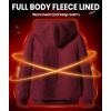 imageGEEK LIGHTING Hoodies for Men Heavyweight Fleece Sweatshirt  Full Zip Up Thick Sherpa LinedAll Maroon