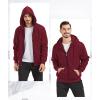 imageGEEK LIGHTING Hoodies for Men Heavyweight Fleece Sweatshirt  Full Zip Up Thick Sherpa LinedAll Maroon