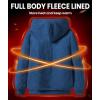 imageGEEK LIGHTING Hoodies for Men Heavyweight Fleece Sweatshirt  Full Zip Up Thick Sherpa LinedAll Sail Blue