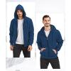 imageGEEK LIGHTING Hoodies for Men Heavyweight Fleece Sweatshirt  Full Zip Up Thick Sherpa LinedAll Sail Blue