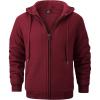 imageGEEK LIGHTING Hoodies for Men Heavyweight Fleece Sweatshirt  Full Zip Up Thick Sherpa LinedAll Maroon