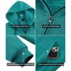 imageGEEK LIGHTING Hoodies for Men Heavyweight Fleece Sweatshirt  Full Zip Up Thick Sherpa LinedAll Blue Green