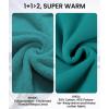 imageGEEK LIGHTING Hoodies for Men Heavyweight Fleece Sweatshirt  Full Zip Up Thick Sherpa LinedAll Blue Green