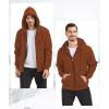 imageGEEK LIGHTING Hoodies for Men Heavyweight Fleece Sweatshirt  Full Zip Up Thick Sherpa LinedAll Dark Orange