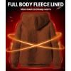 imageGEEK LIGHTING Hoodies for Men Heavyweight Fleece Sweatshirt  Full Zip Up Thick Sherpa LinedAll Dark Orange