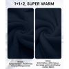 imageGEEK LIGHTING Hoodies for Men Heavyweight Fleece Sweatshirt  Full Zip Up Thick Sherpa LinedAll Navy