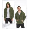 imageGEEK LIGHTING Hoodies for Men Heavyweight Fleece Sweatshirt  Full Zip Up Thick Sherpa LinedAll Olive Green