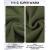 imageGEEK LIGHTING Hoodies for Men Heavyweight Fleece Sweatshirt  Full Zip Up Thick Sherpa LinedAll Olive Green