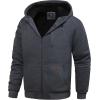 imageGEEK LIGHTING Hoodies for Men Heavyweight Fleece Sweatshirt  Full Zip Up Thick Sherpa LinedZdark Grey