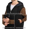 imageGEEK LIGHTING Mens FleeceLined Zip Up Hoodie Thick Hooded Jacket Winter Warm Athletic SweatshirtBlackCamel