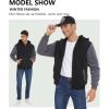 imageGEEK LIGHTING Mens FleeceLined Zip Up Hoodie Thick Hooded Jacket Winter Warm Athletic SweatshirtBlackGray