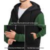 imageGEEK LIGHTING Mens FleeceLined Zip Up Hoodie Thick Hooded Jacket Winter Warm Athletic SweatshirtBlackGreen