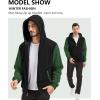 imageGEEK LIGHTING Mens FleeceLined Zip Up Hoodie Thick Hooded Jacket Winter Warm Athletic SweatshirtBlackGreen