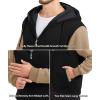 imageGEEK LIGHTING Mens FleeceLined Zip Up Hoodie Thick Hooded Jacket Winter Warm Athletic SweatshirtBlackLight Brown