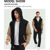 imageGEEK LIGHTING Mens FleeceLined Zip Up Hoodie Thick Hooded Jacket Winter Warm Athletic SweatshirtBlackLight Brown