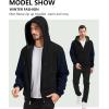 imageGEEK LIGHTING Mens FleeceLined Zip Up Hoodie Thick Hooded Jacket Winter Warm Athletic SweatshirtBlackNavy