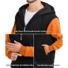imageGEEK LIGHTING Mens FleeceLined Zip Up Hoodie Thick Hooded Jacket Winter Warm Athletic SweatshirtBlackOrange