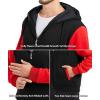imageGEEK LIGHTING Mens FleeceLined Zip Up Hoodie Thick Hooded Jacket Winter Warm Athletic SweatshirtBlackRed