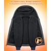 imageGEEK LIGHTING Mens FleeceLined Zip Up Hoodie Thick Hooded Jacket Winter Warm Athletic SweatshirtDark GreyLake Blue