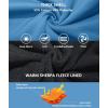 imageGEEK LIGHTING Mens FleeceLined Zip Up Hoodie Thick Hooded Jacket Winter Warm Athletic SweatshirtDark GreyLight Blue
