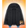 imageGEEK LIGHTING Mens FleeceLined Zip Up Hoodie Thick Hooded Jacket Winter Warm Athletic SweatshirtDark GreyLight Blue