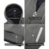 imageGEEK LIGHTING Mens FleeceLined Zip Up Hoodie Thick Hooded Jacket Winter Warm Athletic SweatshirtDark GreyLight Grey