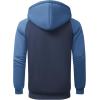 imageGEEK LIGHTING Mens FleeceLined Zip Up Hoodie Thick Hooded Jacket Winter Warm Athletic SweatshirtRaglan Blue Cyan