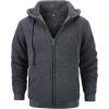 imageGEEK LIGHTING Hoodies for Men Heavyweight Fleece Sweatshirt  Full Zip Up Thick