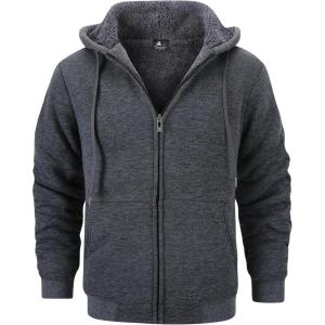 imageGEEK LIGHTING Hoodies for Men Heavyweight Fleece Sweatshirt  Full Zip Up Thick