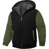 imageGEEK LIGHTING Boys Sherpa Lined Hoodie Kids Fleece Sweatshirt Full Zip Hooded JacketBdarkgreen