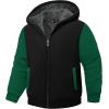 imageGEEK LIGHTING Boys Sherpa Lined Hoodie Kids Fleece Sweatshirt Full Zip Hooded JacketBgreen