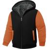 imageGEEK LIGHTING Boys Sherpa Lined Hoodie Kids Fleece Sweatshirt Full Zip Hooded JacketBorange