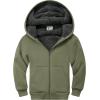 imageGEEK LIGHTING Boys Sherpa Lined Hoodie Kids Fleece Sweatshirt Full Zip Hooded JacketCdarkgreen