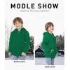 imageGEEK LIGHTING Boys Sherpa Lined Hoodie Kids Fleece Sweatshirt Full Zip Hooded JacketCgreen