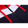 imageGEEK LIGHTING Mens Fleece Hoodies Zip Up Color Block Thick Winter Hooded SweatshirtRed White Blue
