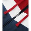 imageGEEK LIGHTING Mens Fleece Hoodies Zip Up Color Block Thick Winter Hooded SweatshirtRed White Navy