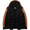 imageGEEK LIGHTING Mens Fleece Hoodies Zip Up Color Block Thick Winter Hooded SweatshirtVulcan Black Brown