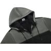 imageGEEK LIGHTING Mens Fleece Hoodies Zip Up Color Block Thick Winter Hooded SweatshirtVulcan Black Deep Gray