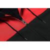 imageGEEK LIGHTING Mens Fleece Hoodies Zip Up Color Block Thick Winter Hooded SweatshirtVulcan Black Red